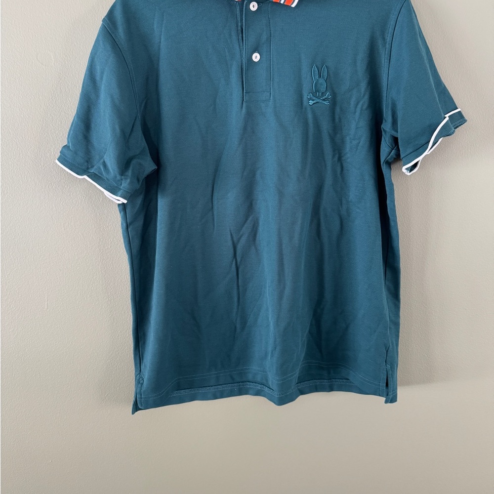Psycho Bunny Mens Newell Fashion Polo Spruce Size 6 (Men’s L)
